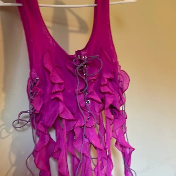 Femme Bustier Top Fuchsia/Pink - Picture 3 of 10